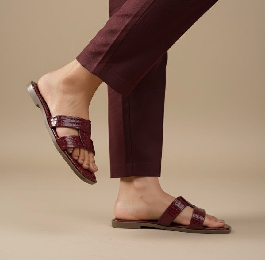 Meesh croc flats