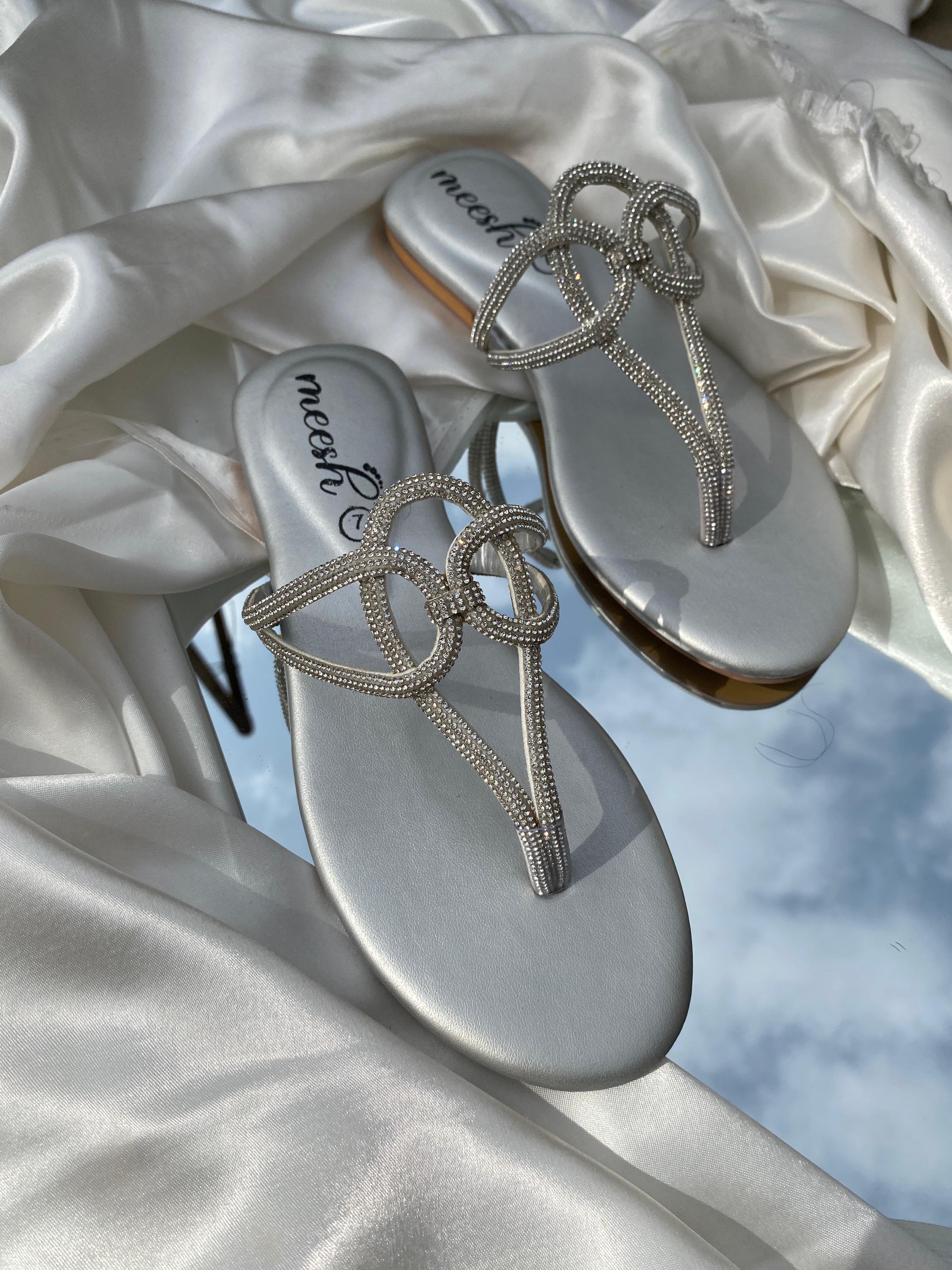 meesh sunheri silver flats