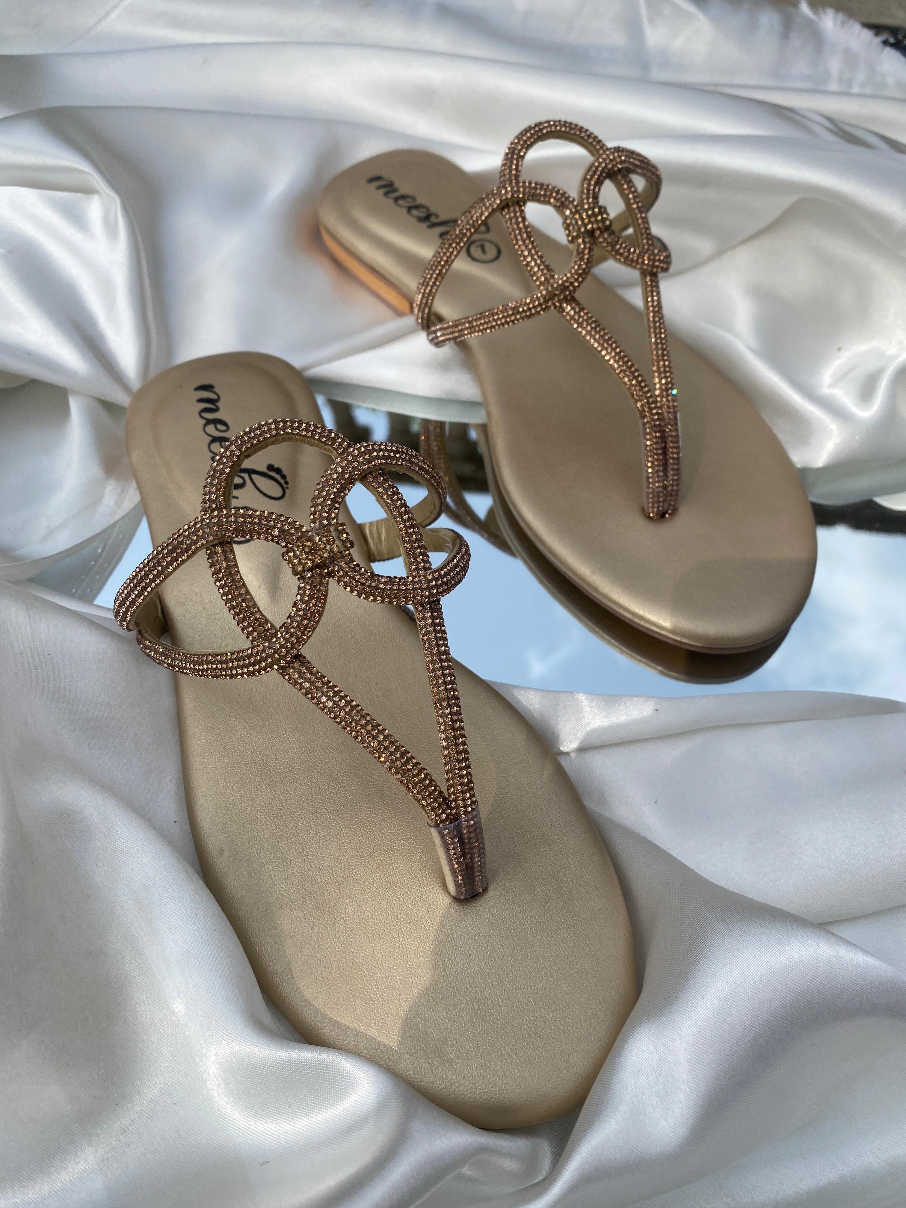 meesh sunheri gold flats
