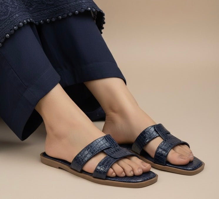 Meesh croc flats