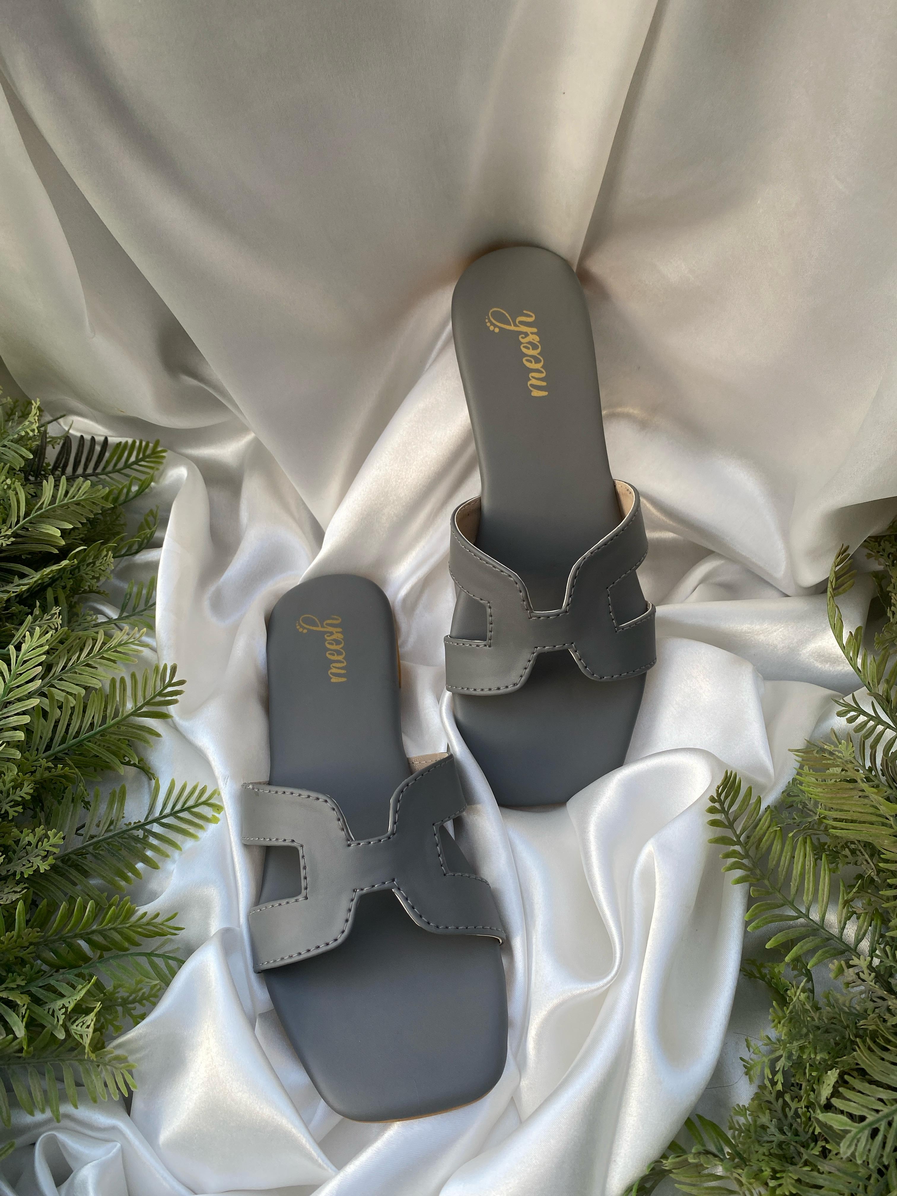 casual grey flats