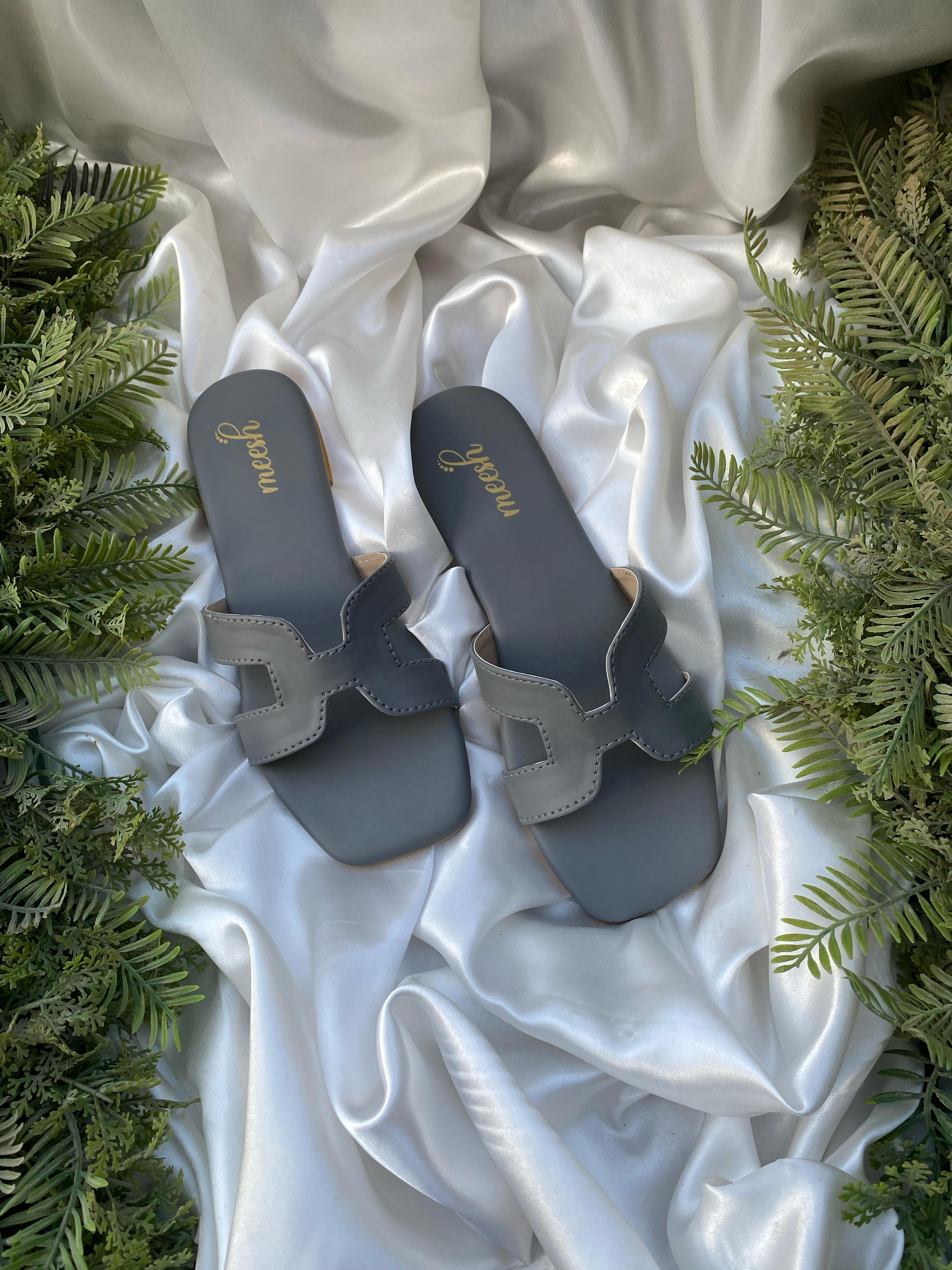 casual grey flats