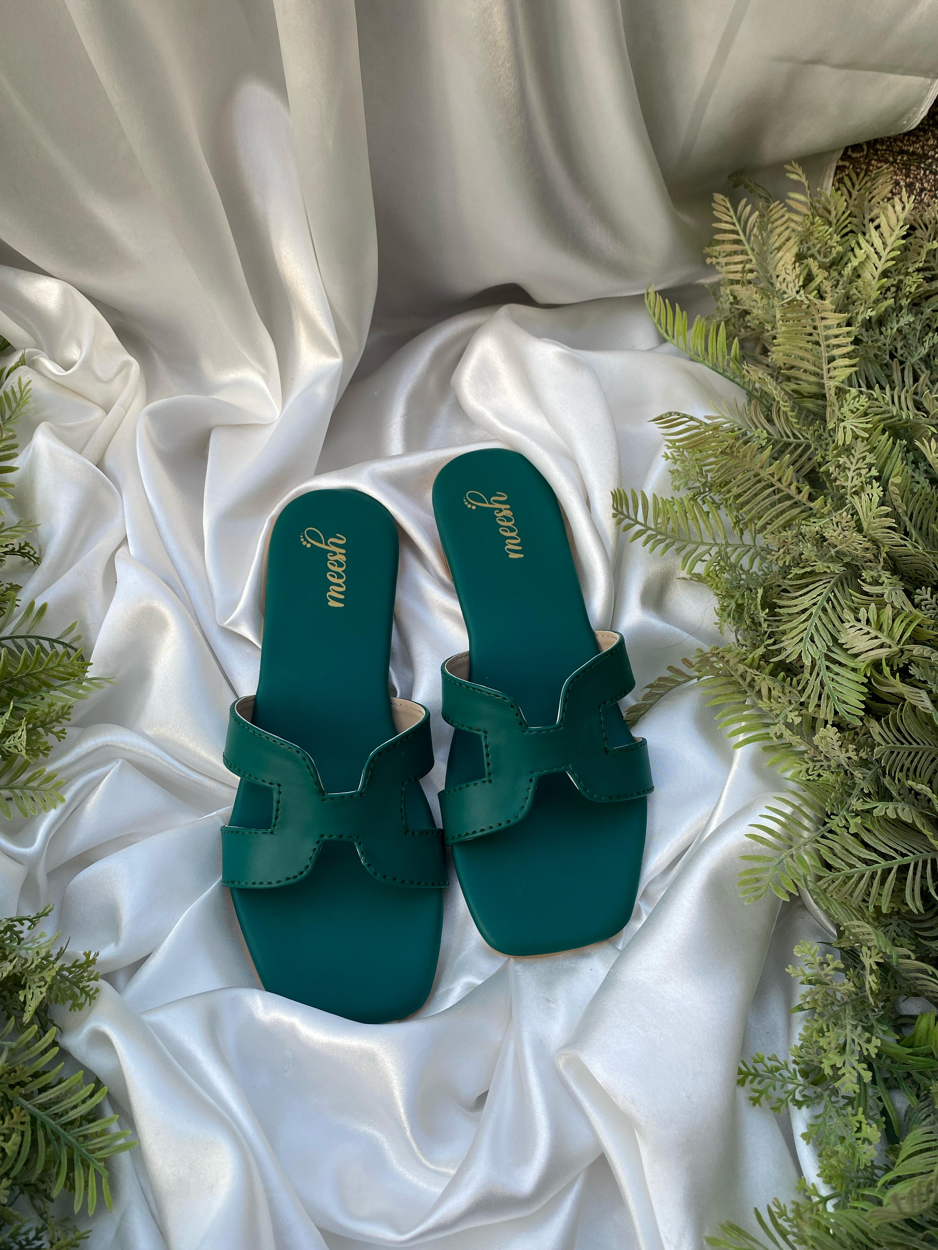casual green flats