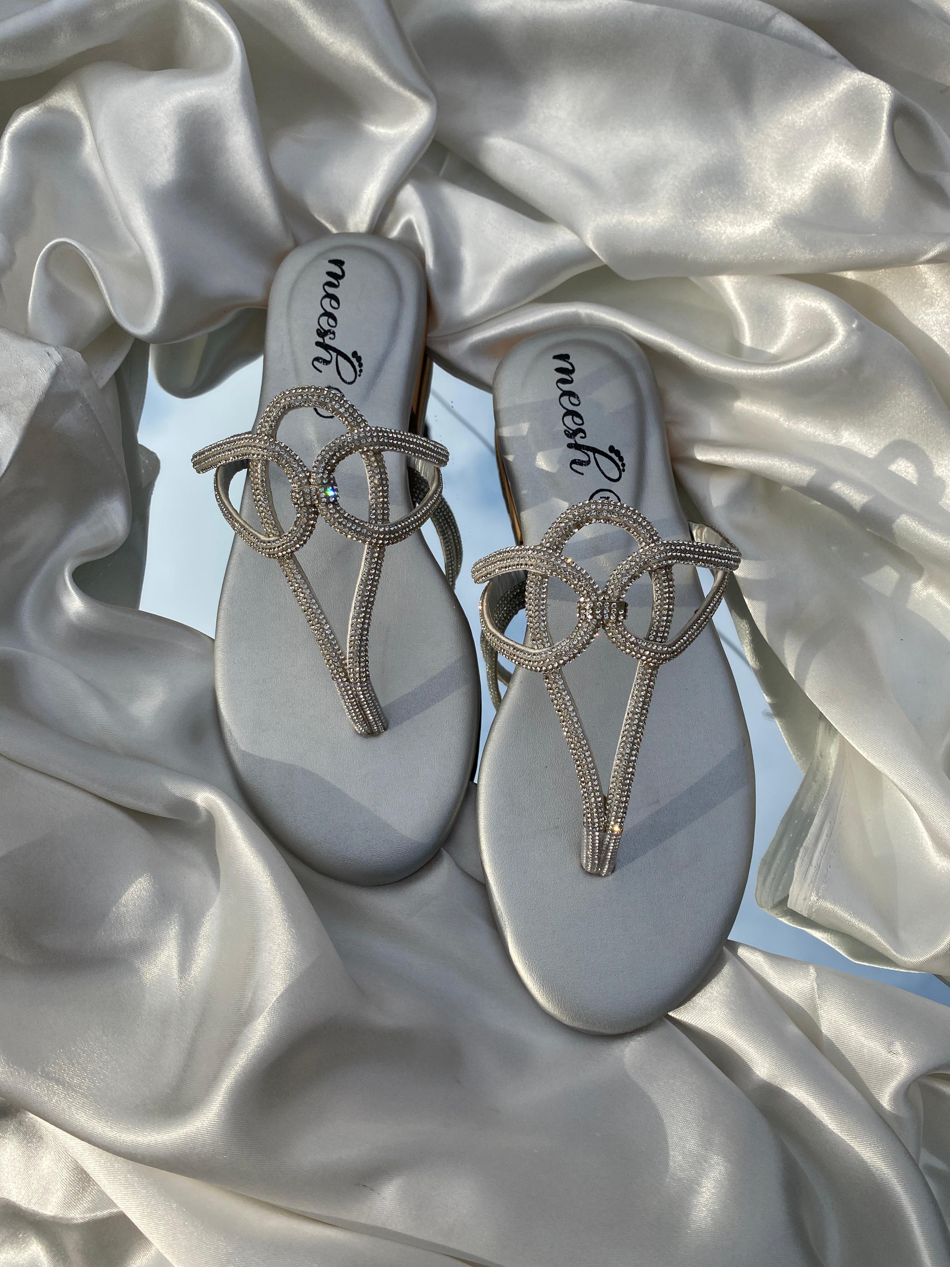 meesh sunheri silver flats