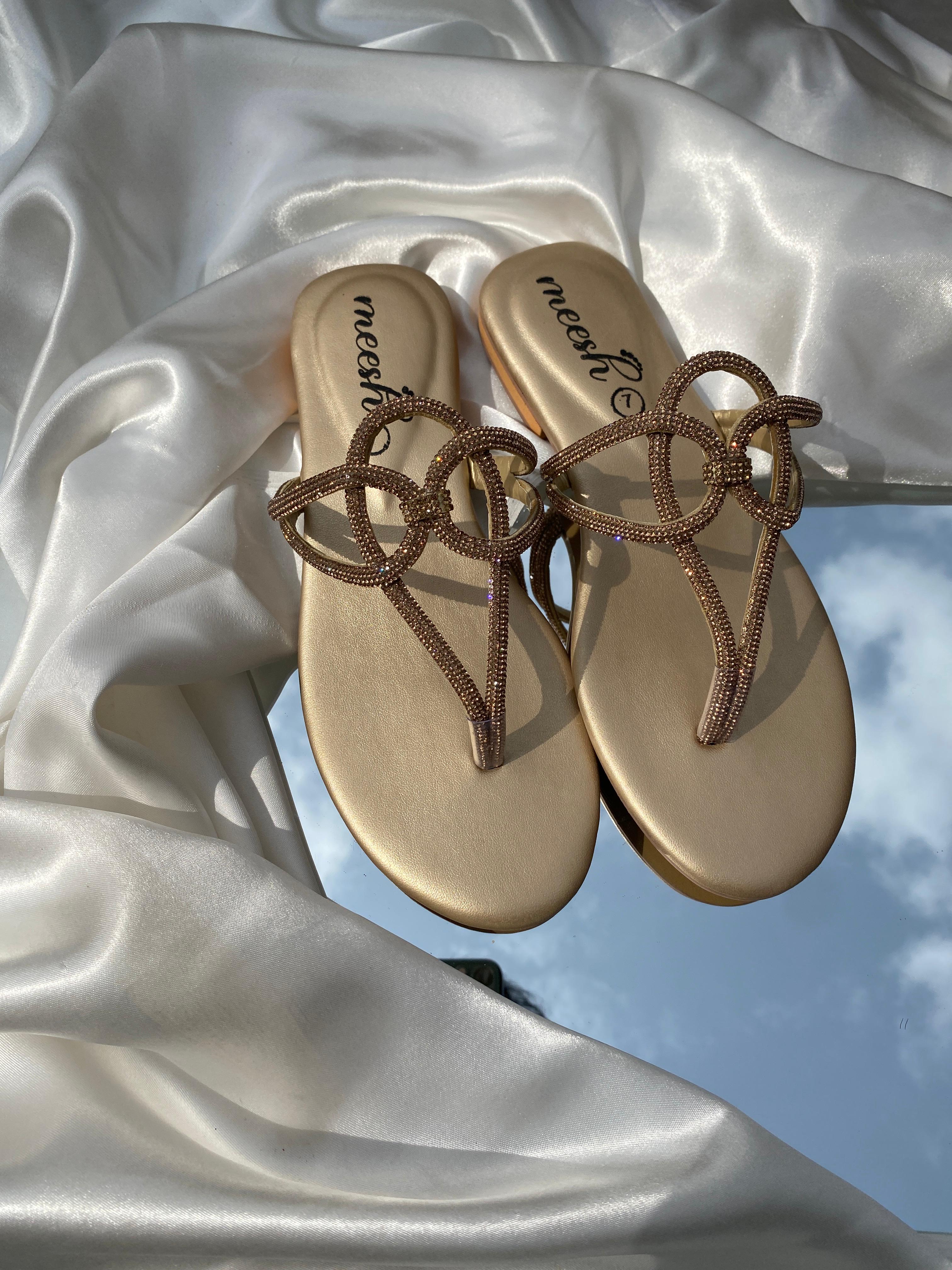 meesh sunheri gold flats